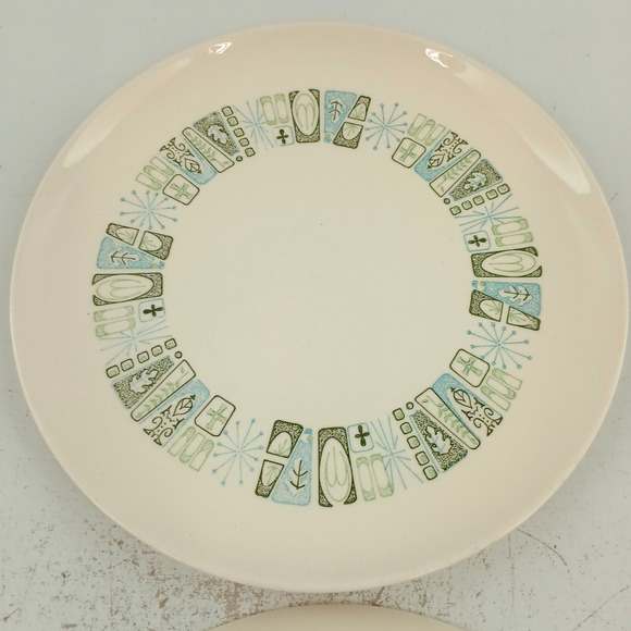 VTG Taylor Smith Jamaica Bay Plate 10" MCM Atomic Colorcraft Dinnerware Lot of 2 - Picture 7 of 9